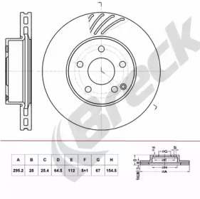 Тормозной диск BRECK BR 429 VH100